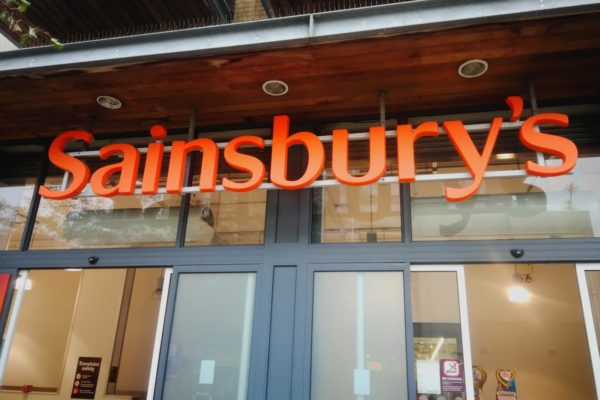 Sainsbury's shop front, to illustrate article about Sainsbury's copywriting